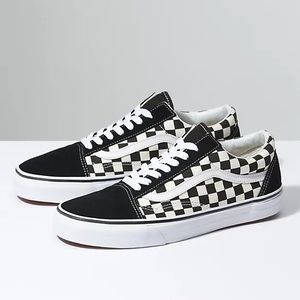 Checkered Old Skool Vans Black and Cream